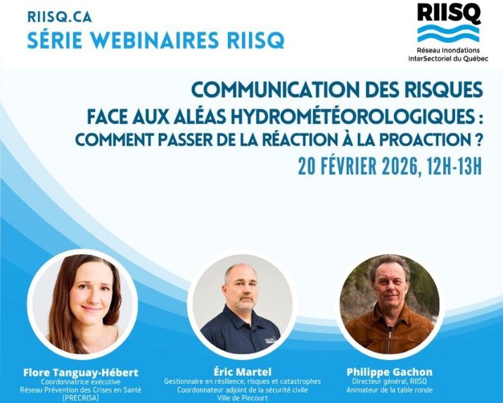 Webinaire du RIISQ : Communication des risques face aux aléas hydrométéorologiques : comment passer de la réaction à la proaction ?  