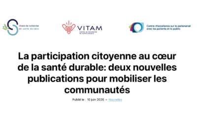 La participation citoyenne au cœur de la santé durable : deux nouvelles publications pour mobiliser les communautés